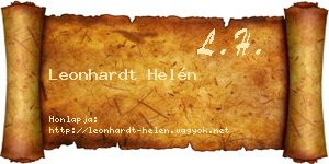 Leonhardt Helén névjegykártya