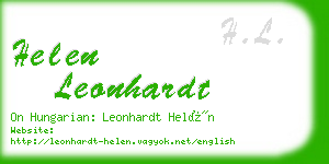 helen leonhardt business card